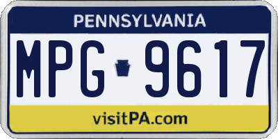PA license plate MPG9617