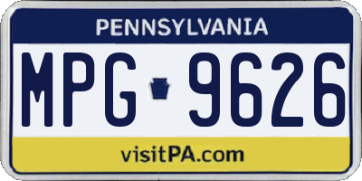 PA license plate MPG9626