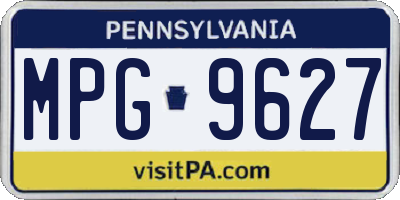 PA license plate MPG9627
