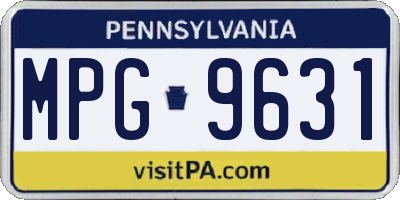 PA license plate MPG9631