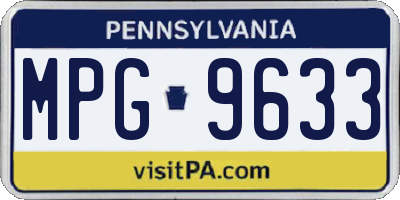 PA license plate MPG9633
