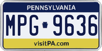 PA license plate MPG9636