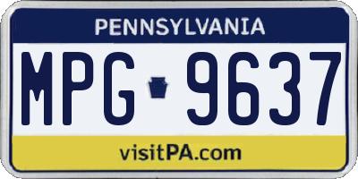 PA license plate MPG9637