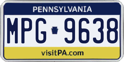 PA license plate MPG9638