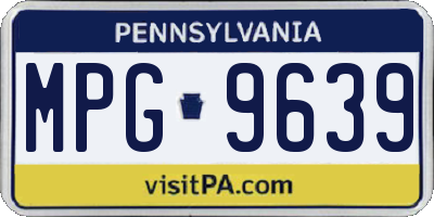 PA license plate MPG9639