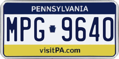 PA license plate MPG9640