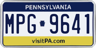 PA license plate MPG9641