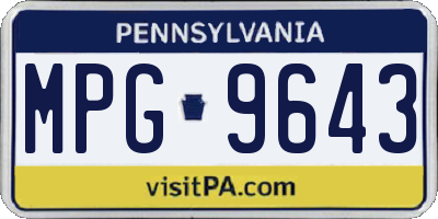 PA license plate MPG9643