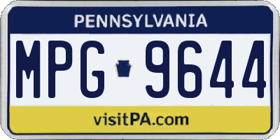 PA license plate MPG9644
