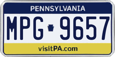 PA license plate MPG9657