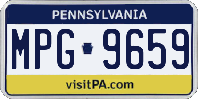 PA license plate MPG9659