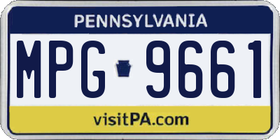 PA license plate MPG9661
