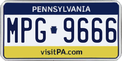 PA license plate MPG9666