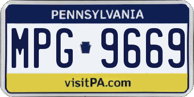 PA license plate MPG9669