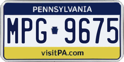 PA license plate MPG9675