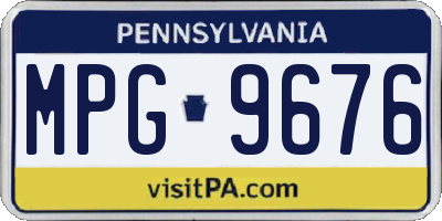 PA license plate MPG9676