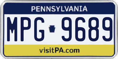 PA license plate MPG9689