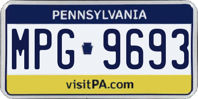 PA license plate MPG9693