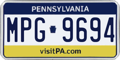 PA license plate MPG9694
