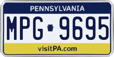 PA license plate MPG9695