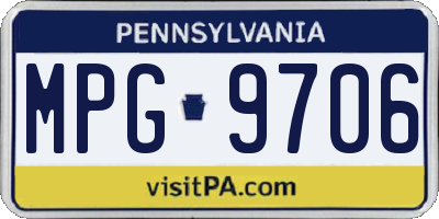 PA license plate MPG9706