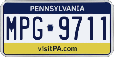 PA license plate MPG9711