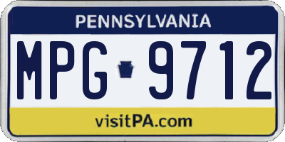 PA license plate MPG9712