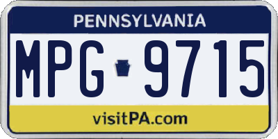 PA license plate MPG9715