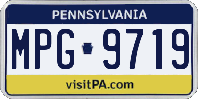 PA license plate MPG9719