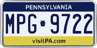 PA license plate MPG9722