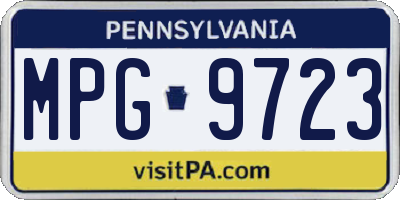 PA license plate MPG9723