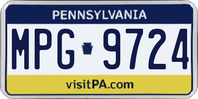 PA license plate MPG9724