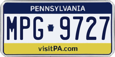 PA license plate MPG9727