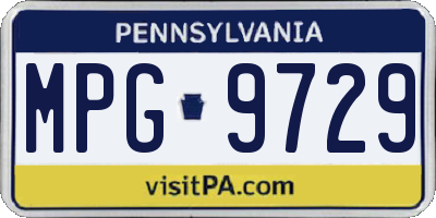 PA license plate MPG9729