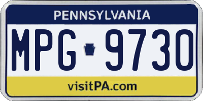 PA license plate MPG9730