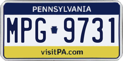 PA license plate MPG9731