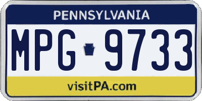 PA license plate MPG9733