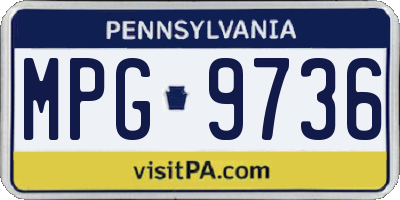 PA license plate MPG9736