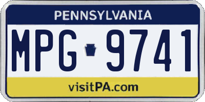 PA license plate MPG9741