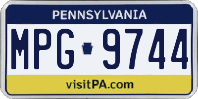 PA license plate MPG9744