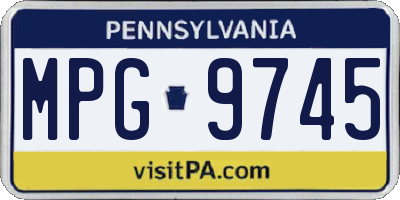 PA license plate MPG9745