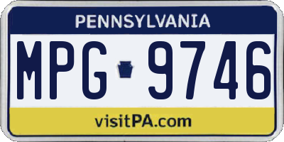 PA license plate MPG9746