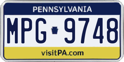 PA license plate MPG9748
