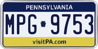 PA license plate MPG9753