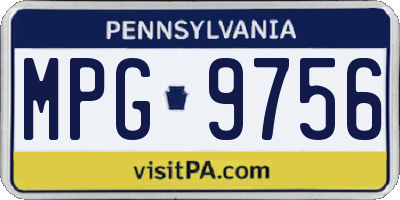 PA license plate MPG9756