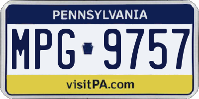 PA license plate MPG9757