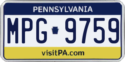PA license plate MPG9759
