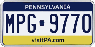 PA license plate MPG9770