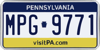 PA license plate MPG9771