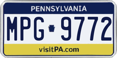 PA license plate MPG9772